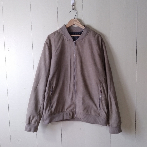 Point Zero Other - Faux Suede Bomber Jacket